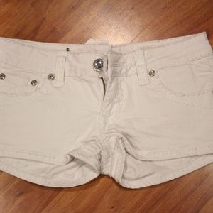 White LA Idol shorts